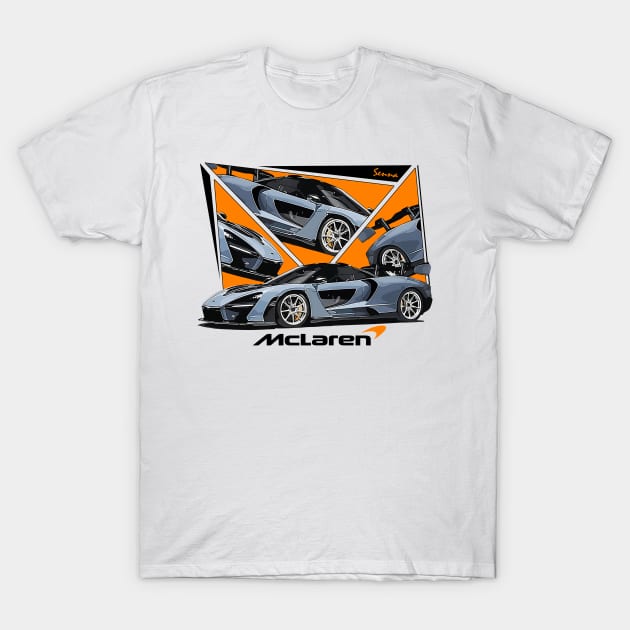 McLaren Senna Supercar T-Shirt by T-JD